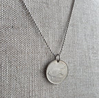 1984 Vintage Bermuda Fish Coin Necklace, Stainless Steel Ball Chain, Gift Boxed, Birthday or Anniversary Gift, Made in USA, ERiaDesigns