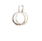 Hammered 14K Rose Gold Filled Hoop Earrings, Artisan French Wires