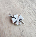 Silver Four Leaf Clover Charm, .925 Sterling Pendant, St. Patrick's Day Gift, Irish Jewelry, Lucky Charm