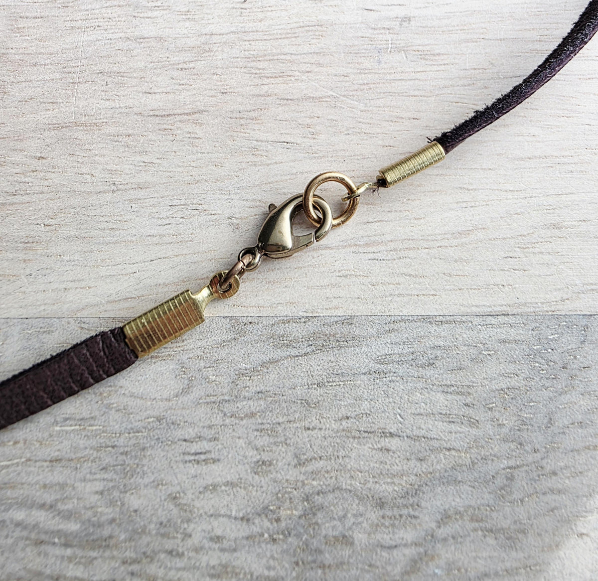 Vintage Argentina Coin Necklace, Brown Leather Cord, Rhinestone Bead, Gift Boxed, Made in USA