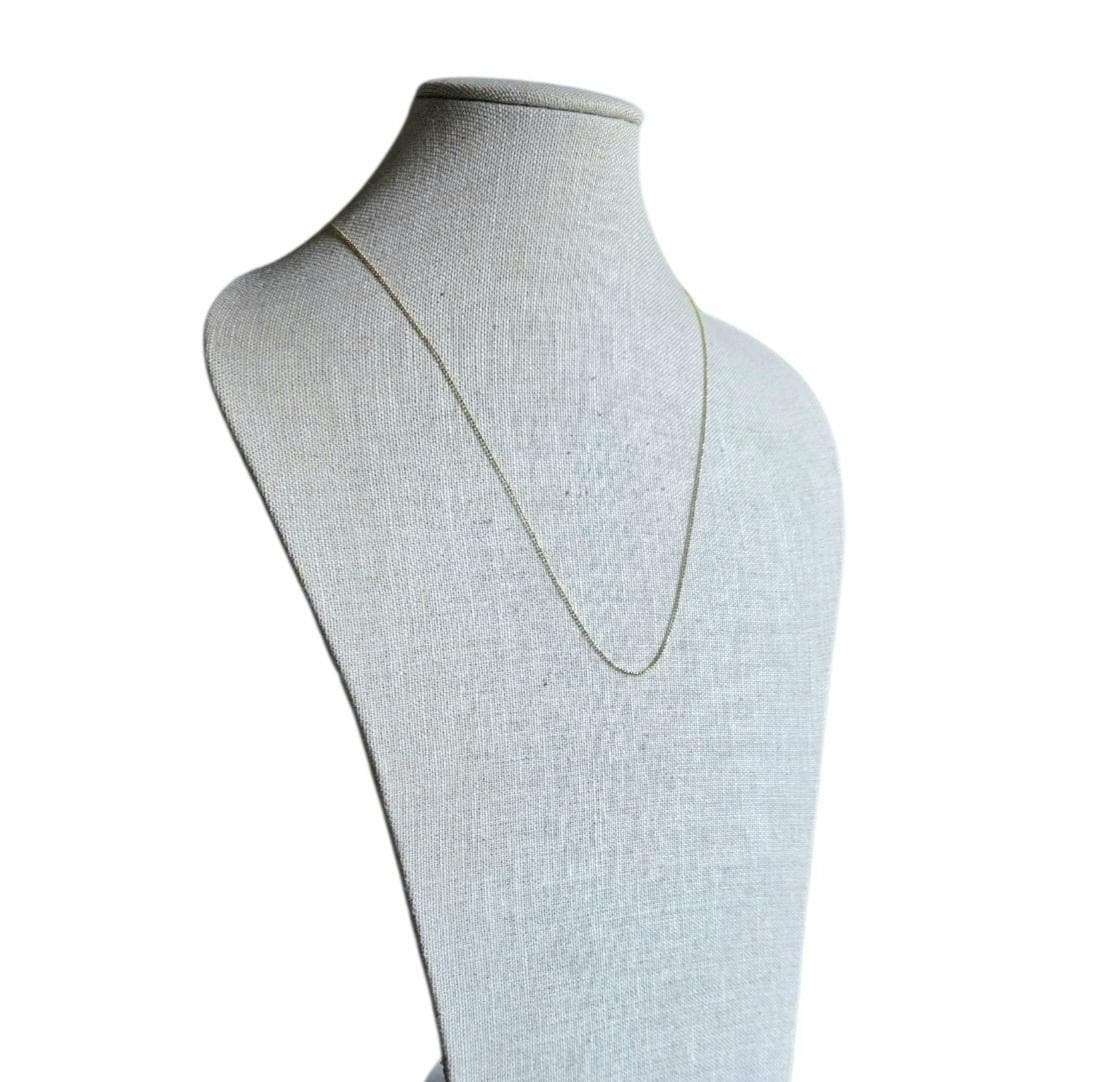 Handmade Solid Brass Diamond Cut 1 mm Ball Chain Necklace, Lobster Claw Clasp, E. Ria Designs