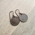 Swiss Cross Coin Earrings, Vintage Switzerland (Helvetia) Coins, Solid US Made Brass French Ear Wires, Handcrafted by E. Ria Designs