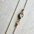 Handmade Solid Brass Diamond Cut 1 mm Ball Chain Necklace, Lobster Claw Clasp, E. Ria Designs
