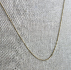 Handmade Solid Brass Diamond Cut 1 mm Ball Chain Necklace, Lobster Claw Clasp, E. Ria Designs