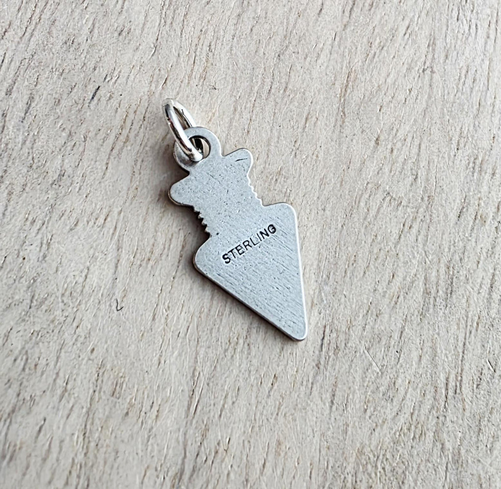 Sterling Silver Arrowhead Charm, Native American Style Jewelry, 925 Silver, Add to Charm Bracelet or Necklace Chain
