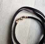 2015 Argentina Coin Necklace, Bi-Metal Sun 2 Pesos, Brown Leather Cord Chain, 24 In., Bronze Clasp, Made in USA by E. Ria Designs, Gift Box
