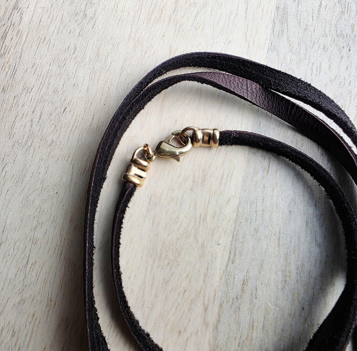 2015 Argentina Coin Necklace, Bi-Metal Sun 2 Pesos, Brown Leather Cord Chain, 24 In., Bronze Clasp, Made in USA by E. Ria Designs, Gift Box