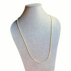 Long Neutral Hand Beaded Ivory Pearl Seed Bead Necklace, Layering Necklace, Made in USA, E. Ria Designs