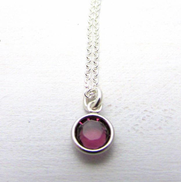 Birthstone Earring Necklace Set, Choose Earrings, Necklace Or Set, .925 Sterling Silver, Swarovski Crystal Bezel
