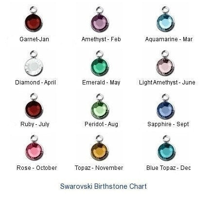 Birthstone Earring Necklace Set, Choose Earrings, Necklace Or Set, .925 Sterling Silver, Swarovski Crystal Bezel