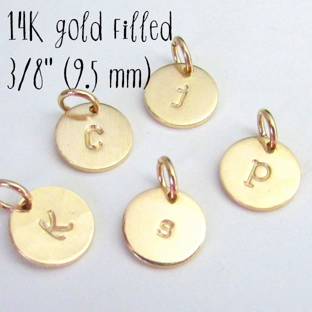 Gold Letter Charm | Little Initial | 14K GF Custom Pendant | Personalized Jewelry by Eriadesigns