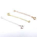 14K GF Yellow Chain Extender, 14K GF Rose Gold Chain Extender, 925 Sterling Silver Chain Extender, Choose Length, Cable Chain, Spring Clasp