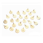 Hand Stamped Lowercase Typewriter Letter Charm, 14K Gold Filled, Made in USA